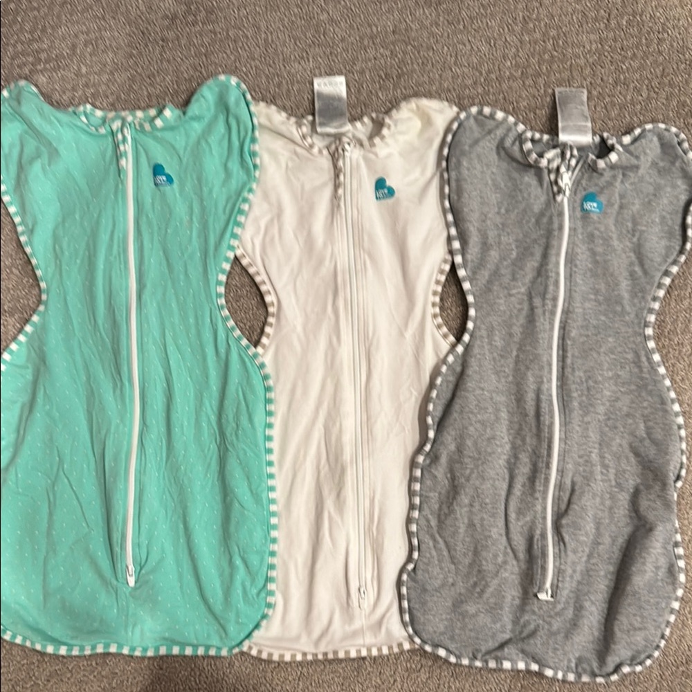 Love to Dream Kids Sleep Sacks - Mint, White, Gray